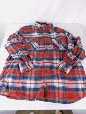Field & Stream Shirt Mens 2XL Multicolor Plaid Flannel Button-Up Long Sleeve